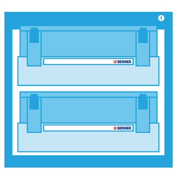 Struttura cassettiera,compreso set elementi di fissaggi BERA® CLIC+